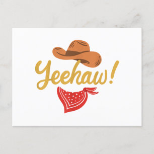 Yeehaw Cowboy Cowgirl Western Country Rodeo Postkarte