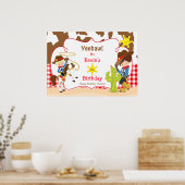 Yeehaw Cowboy Western Birthday Poster Boy (Küche)