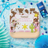 Yeehaw Cowgirl Western Birthday Party Pappteller (Party)