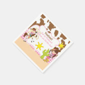 Yeehaw Cowgirl Western Birthday Party Serviette (Ecke)