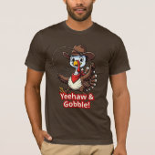 Yeehaw & Gobble Turkey Shirt – Western Thanksgivin (Vorderseite)