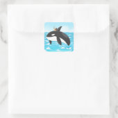 Yeehaw Orca Quadratischer Aufkleber (Tasche)