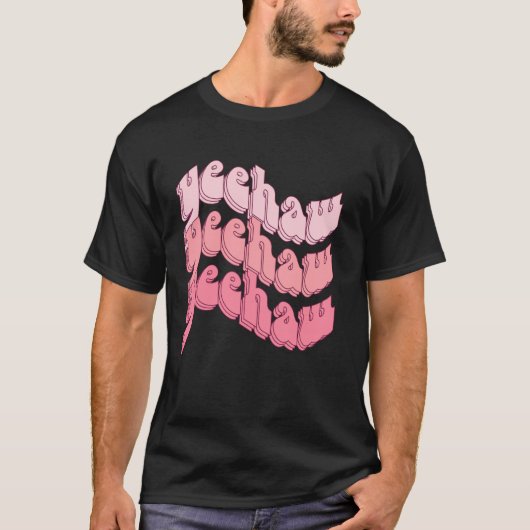 YeeHaw Pink Cowgirl T-Shirt (Vorderseite)