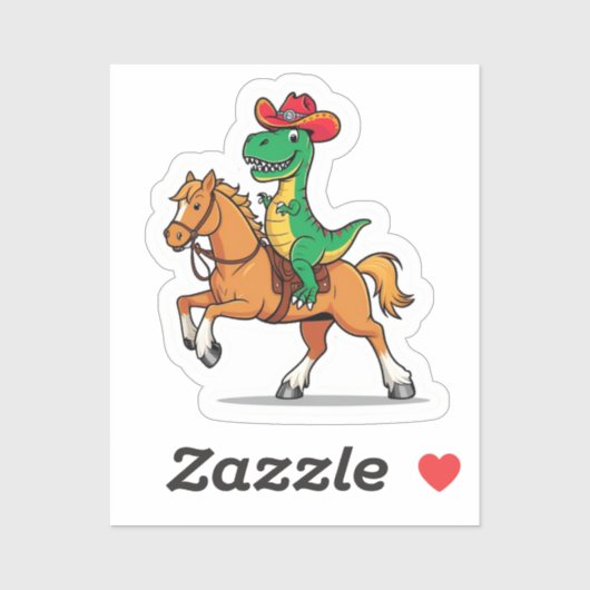 Yeehaw-Saurus Rex Sticker (Blatt)