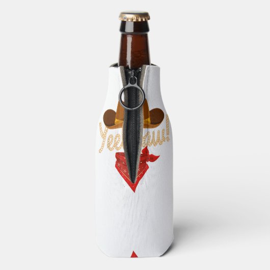 Yeehaw Western Country Howdy Southern Cowboy Yeh H Flaschenkühler (Flasche Rückseite)
