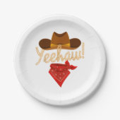 Yeehaw Western Country Howdy Southern Cowboy Yeh H Pappteller (Vorderseite)
