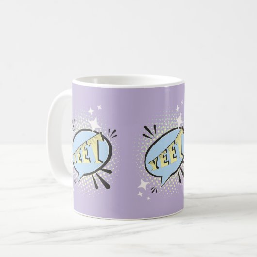 Yeet Comic Speech Bubble Funny Meme Kaffeetasse (Vorderseite Links)