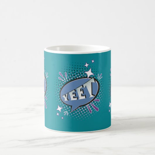 YEET Comic Speech Bubble Funny Meme Lavender Kaffeetasse (Mittel)