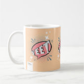 YEET Comic Sprechblase Funny Meme Peach Kaffeetasse (Links)