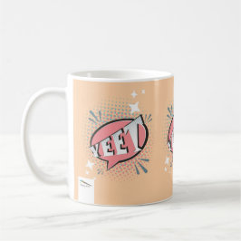 YEET Comic Sprechblase Funny Meme Peach Kaffeetasse