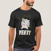 Yeet Dabber Unicorn , Funny Fantasy Dabbing Dancer T-Shirt (Vorderseite)