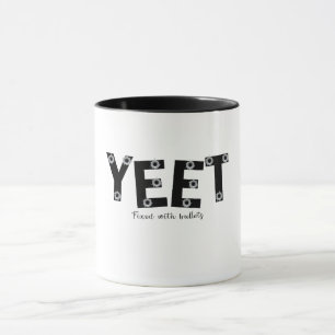 YEET Fette Graue Typografie feste Aufzählungszeich Tasse