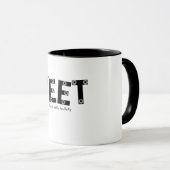 YEET Fette Graue Typografie feste Aufzählungszeich Tasse (VorderseiteRechts)