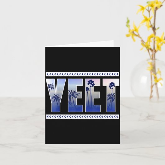 Yeet Funny Slang Quote Humor Meme  Karte (Gelbe Blume)
