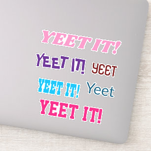 YEET IT Clear Vinyl Stickers für Notebooks Aufkleber