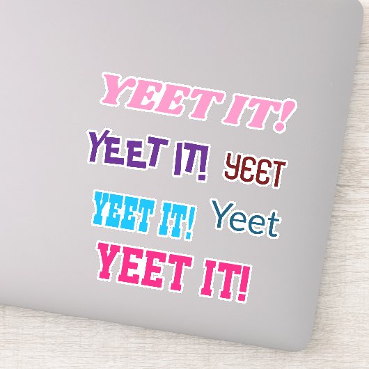 YEET IT Clear Vinyl Stickers für Notebooks Aufkleber (Detail)