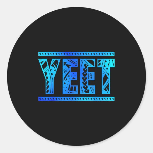 Yeet Tribal Art Funny Quote For Men Boys Kids Wome Runder Aufkleber (Vorderseite)