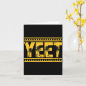 Yeet Tribal Art Meme Funny Slang  Karte (Gelbe Blume)