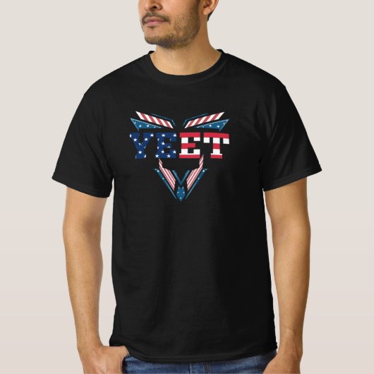 yeet with US flag T-Shirt (Vorderseite)