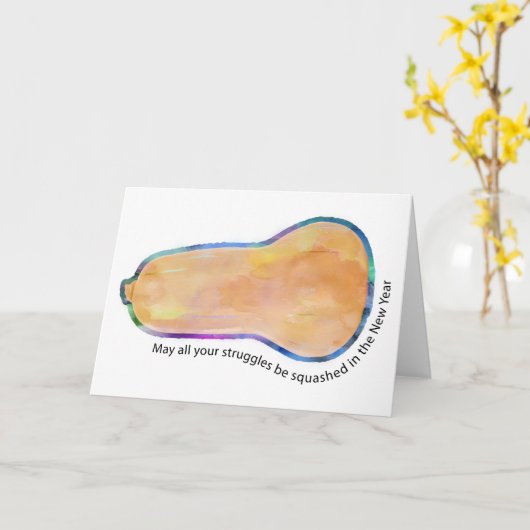 Yehi Ratsones Squash Blessing Karte (Gelbe Blume)