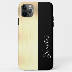 Yel Gold, Black Strip, DIY Name, White Script Cas Case-Mate iPhone Hülle