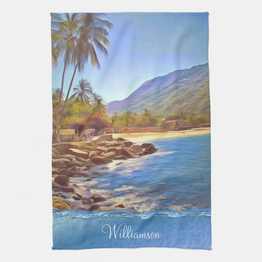 Yelapa Beach 761 Geschirrtuch (Vertikal)