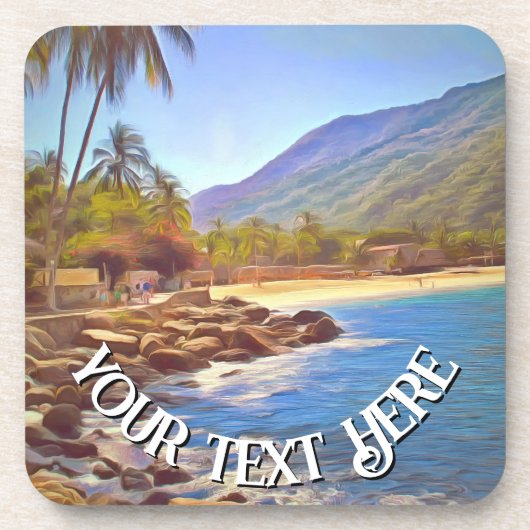 Yelapa Beach 761 Getränkeuntersetzer (Vorderseite)