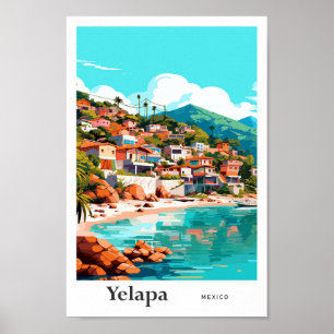 Yelapa Jalisco Mexico Reisen Vintage Illustration Poster