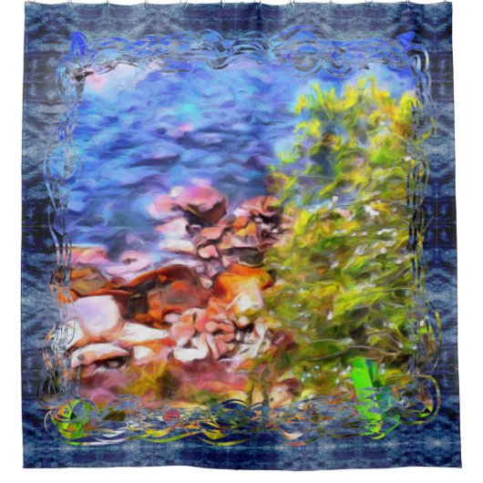 Yelapa Landschaftlich Path View 0819 Duschvorhang (Vorderseite)