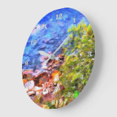 Yelapa Landschaftlich Path View 0819 Große Wanduhr (Winkel)