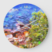 Yelapa Landschaftlich Path View 0819 Große Wanduhr (Vorderseite)