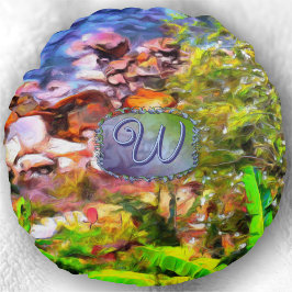 Yelapa Landschaftlich Path View 0819 Rundes Kissen