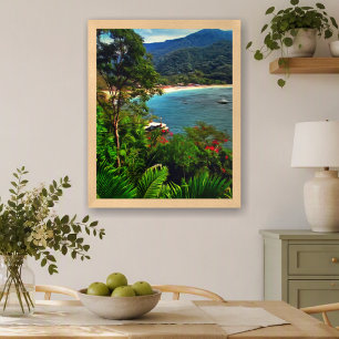 Yelapa Mexiko Tropische Strandbucht 0828 Kunstmale Poster