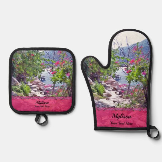 Yelapa Trail 821 Ofenhandschuh & Topflappen-Set (Vorderseite)