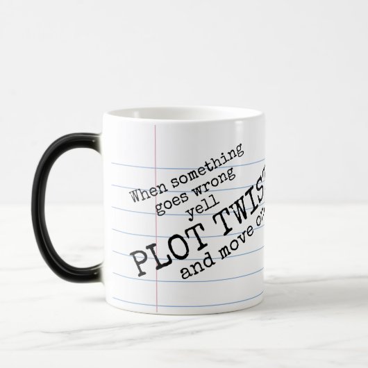 "Yell PLOT DREHUNG! & Move On" Morphing-Tasse Verwandlungstasse (Links)