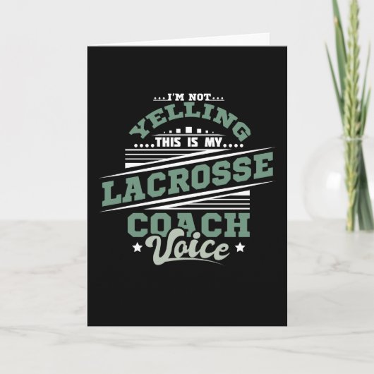 Yelling Lacrosse Coach Karte (Vorderseite)