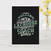 Yelling Lacrosse Coach Karte (Gelbe Blume)