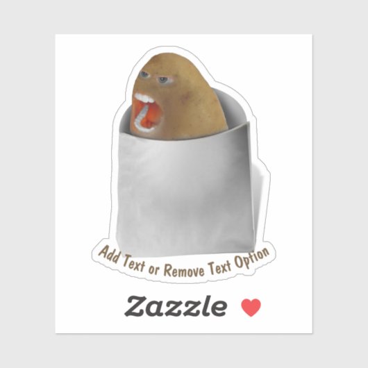 Yelling Potato Aufkleber (Blatt)