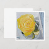Yelllow Rose in Glass Jar (Vorne/Hinten)
