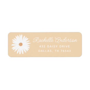 Yello Boho Daisy Floral Baby Shower Rücksendeadres