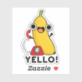 Yello Funny Frucht Yellow Banana Pun Aufkleber (Blatt)