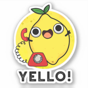 Yello Funny Yellow Lemon Pun Aufkleber