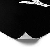 Yello Funny Yellow Lemon Pun Dark BG Poster (Ecke)