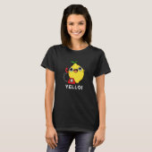 Yello Funny Yellow Lemon Pun Dark BG T-Shirt (Vorne ganz)