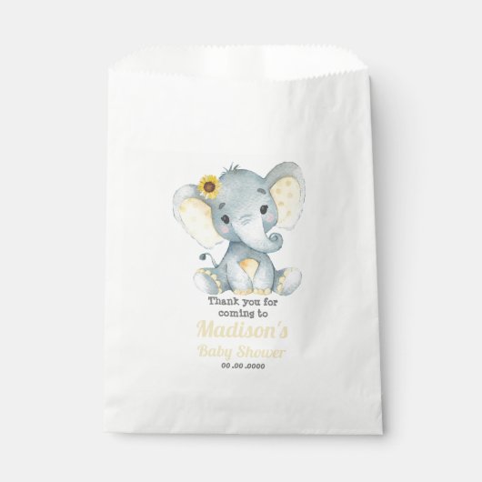 Yello Grey Elephant Gevor Bag, Anpassen Sie Ihren  Geschenktütchen (Vorderseite)