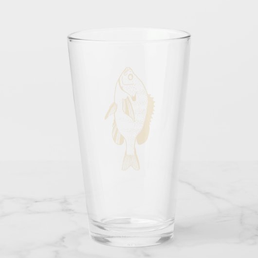 Yello Sunfish Glass für Bier Dri Glas (Rückseite)