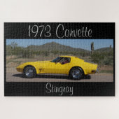 Yellow 1973 Corvette Stingray Designer Puzzle (Horizontal)