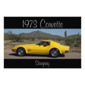 Yellow 1973 Corvette Stingray Fotodruck (Vorne)