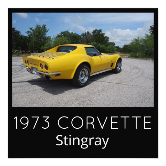 Yellow 1973 Corvette Stingray Fotodruck (Vorne)
