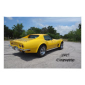 Yellow 1973 Corvette Stingray Fotodruck (Vorne)